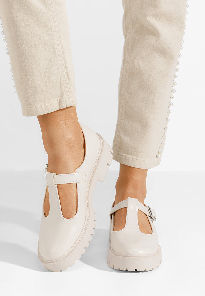 Mary Janes beige mat