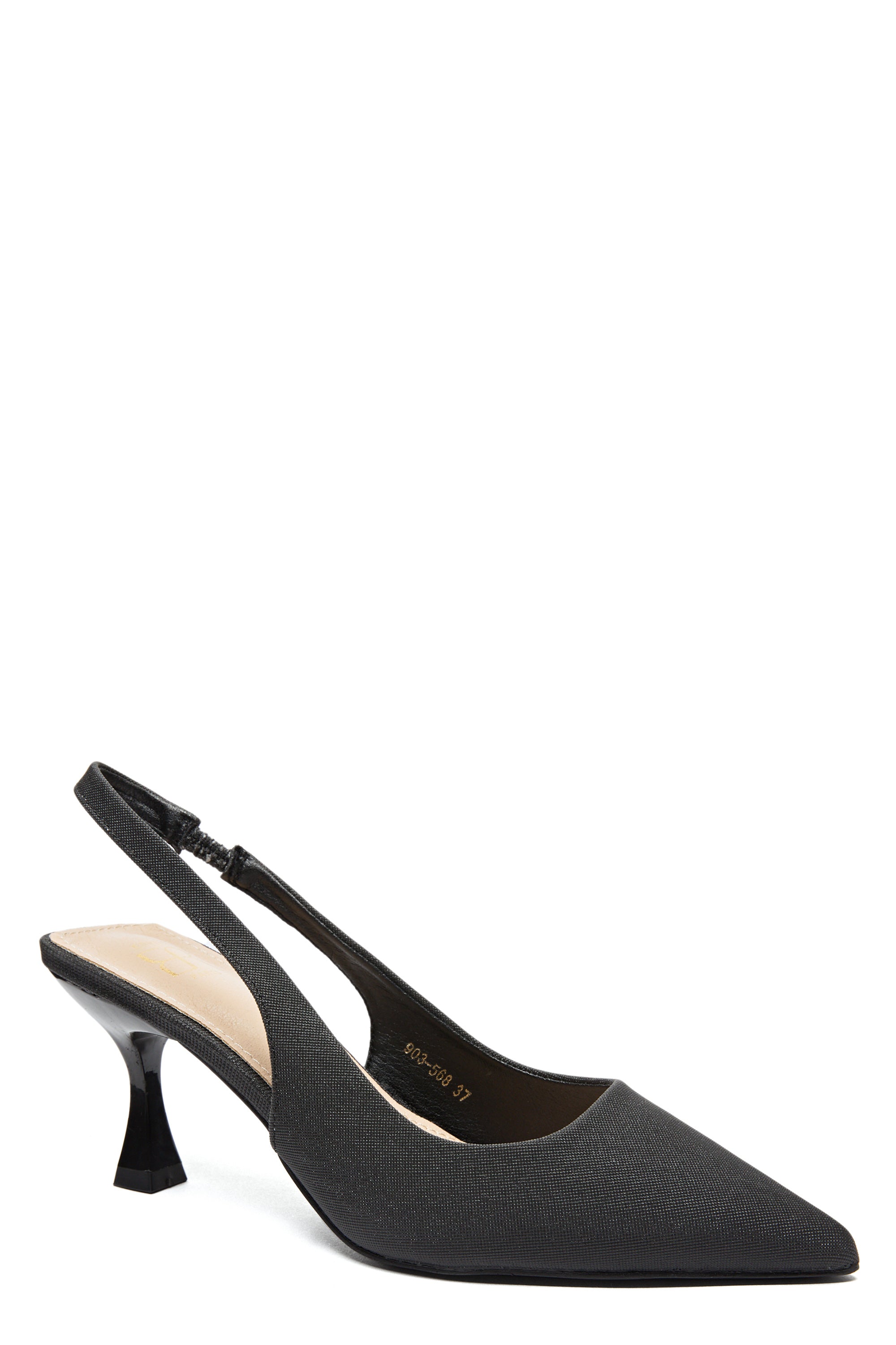 Slingback noir brillant