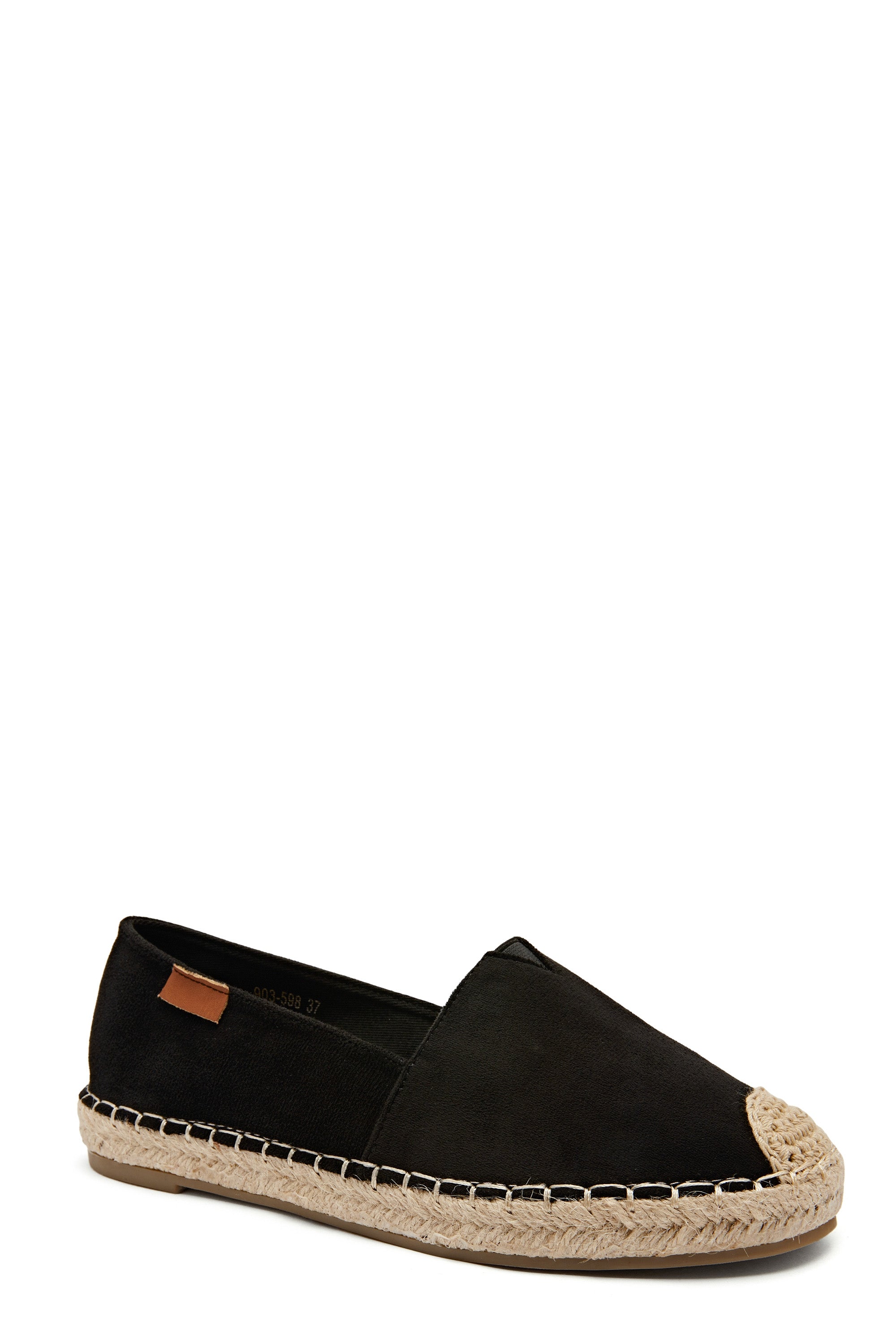 Espadrille noir élégante suédine