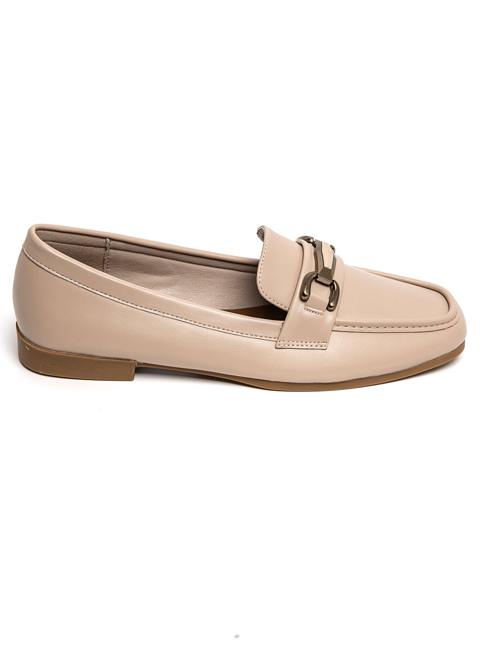 Mocassins en Simili Cuir avec Détail Métallique