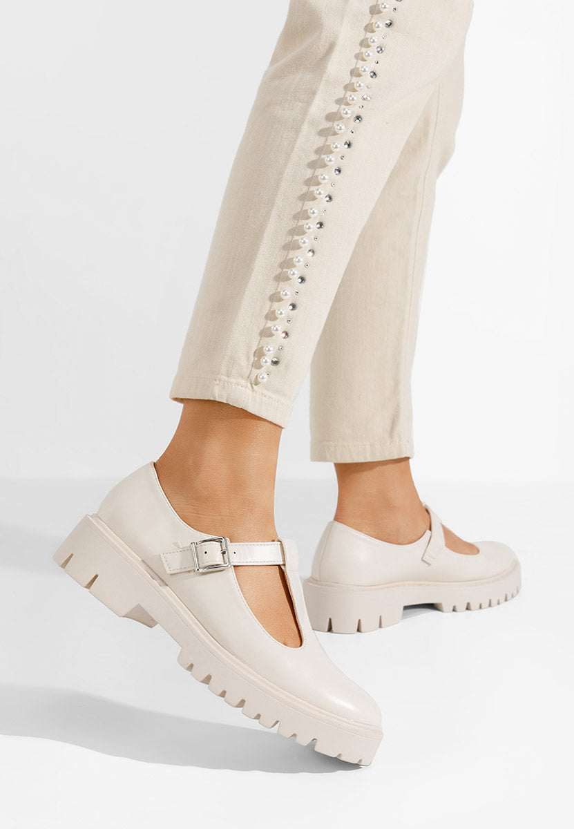 Mary Janes beige mat