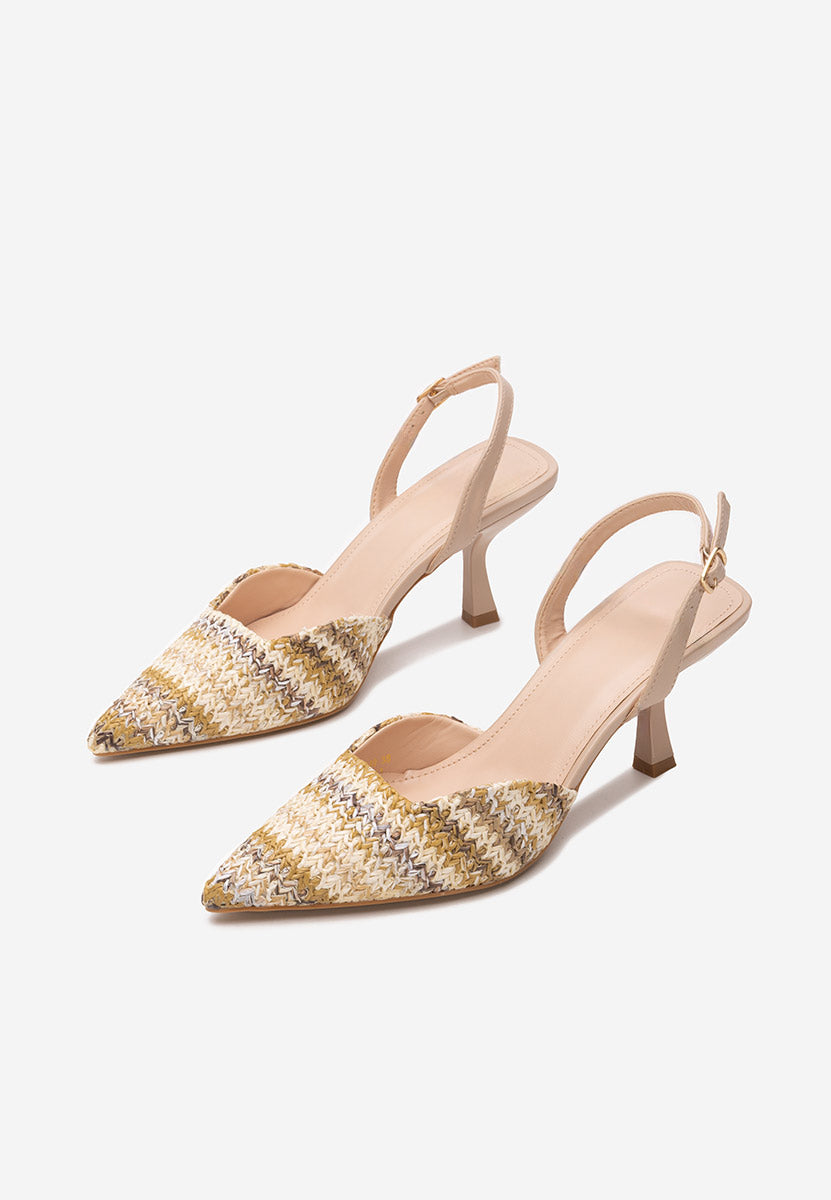 Slingback français tressée multicolore