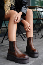 Bottine marron