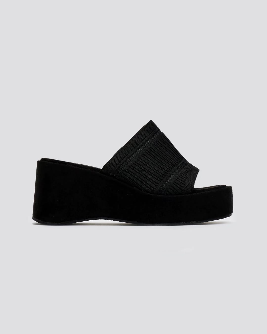 Mule compensée noir