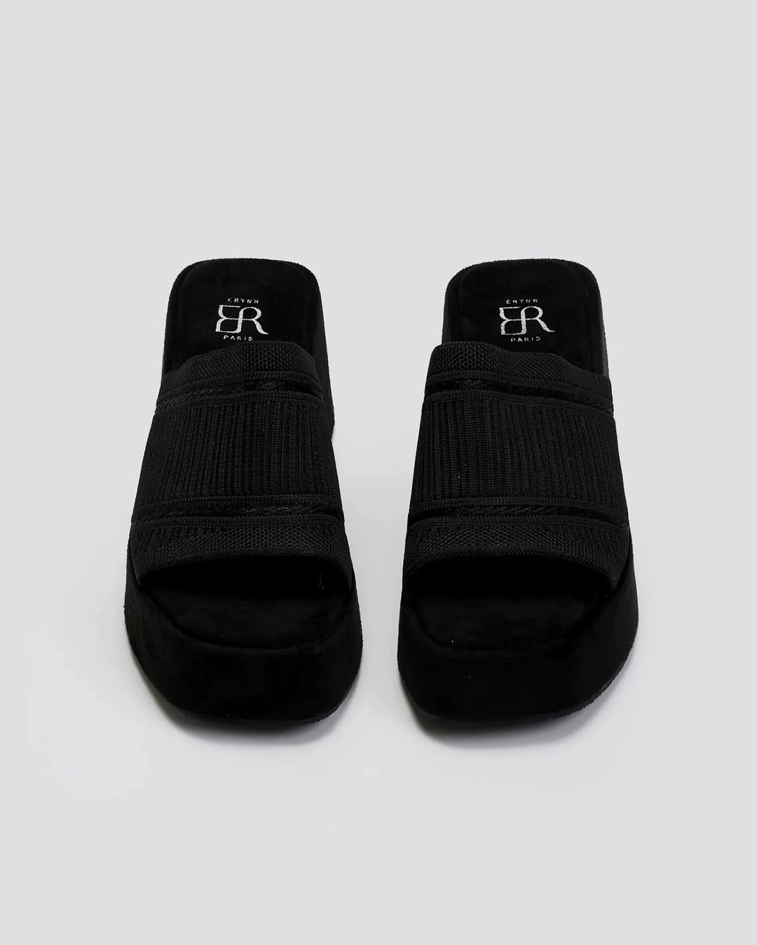 Mule compensée noir