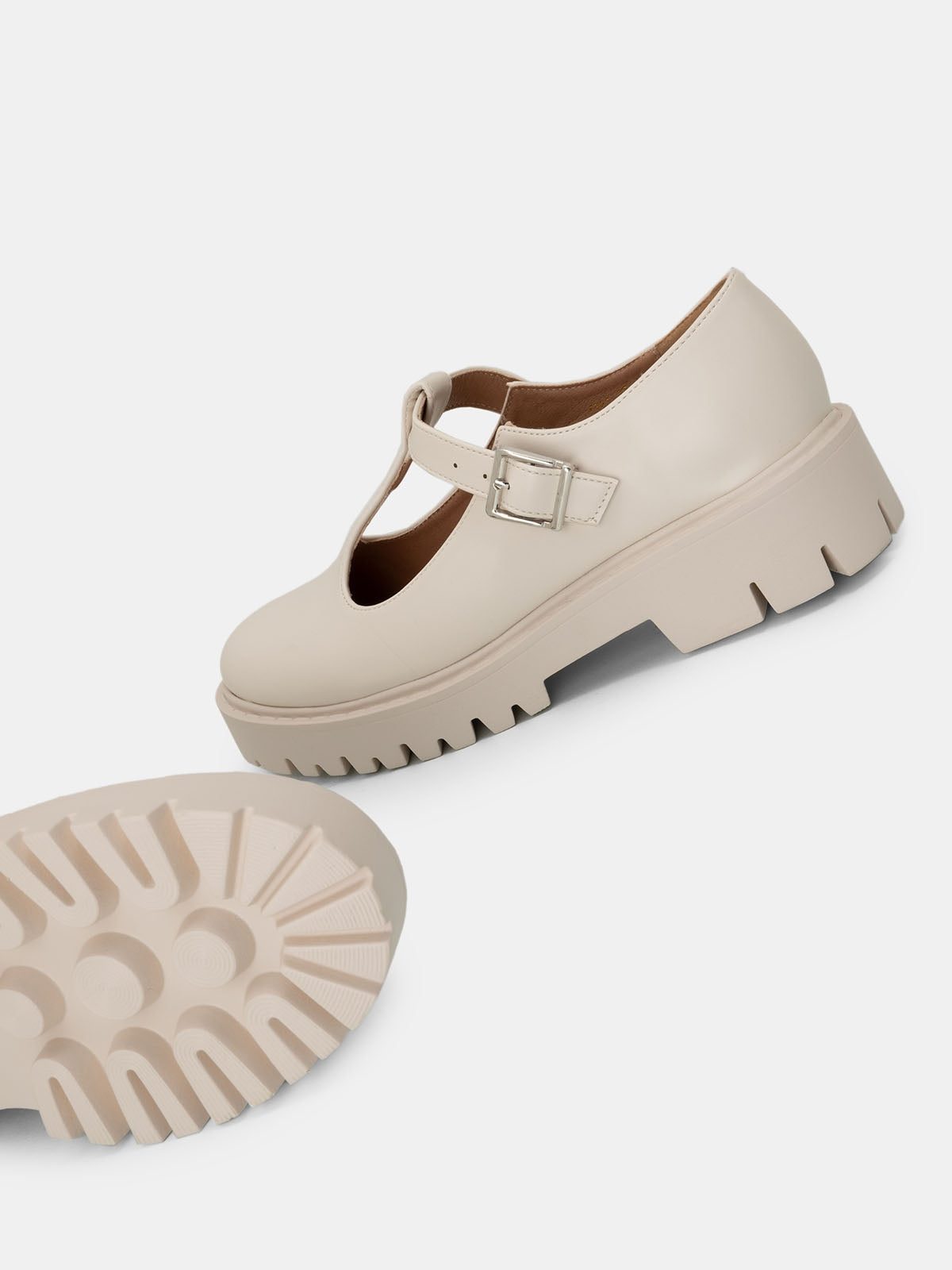 Mary Janes beige mat