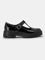 Mary Janes beige noir glacé
