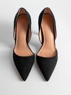 Escarpins Noir Daim – Talon Fin