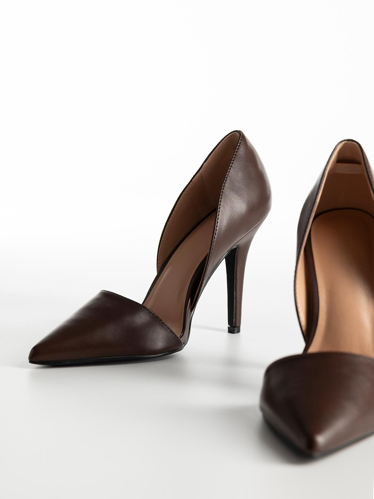 Escarpins D’Orsay Marron à Bout Pointu