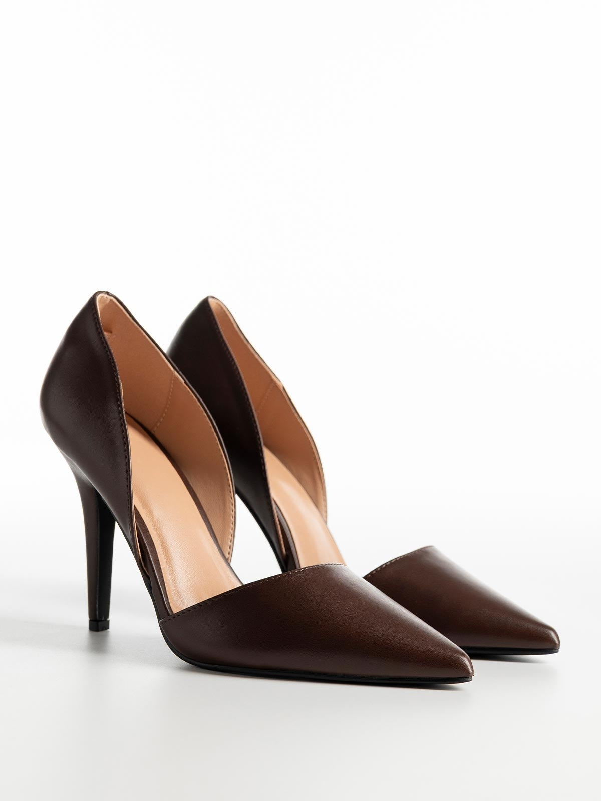 Escarpins D’Orsay Marron à Bout Pointu