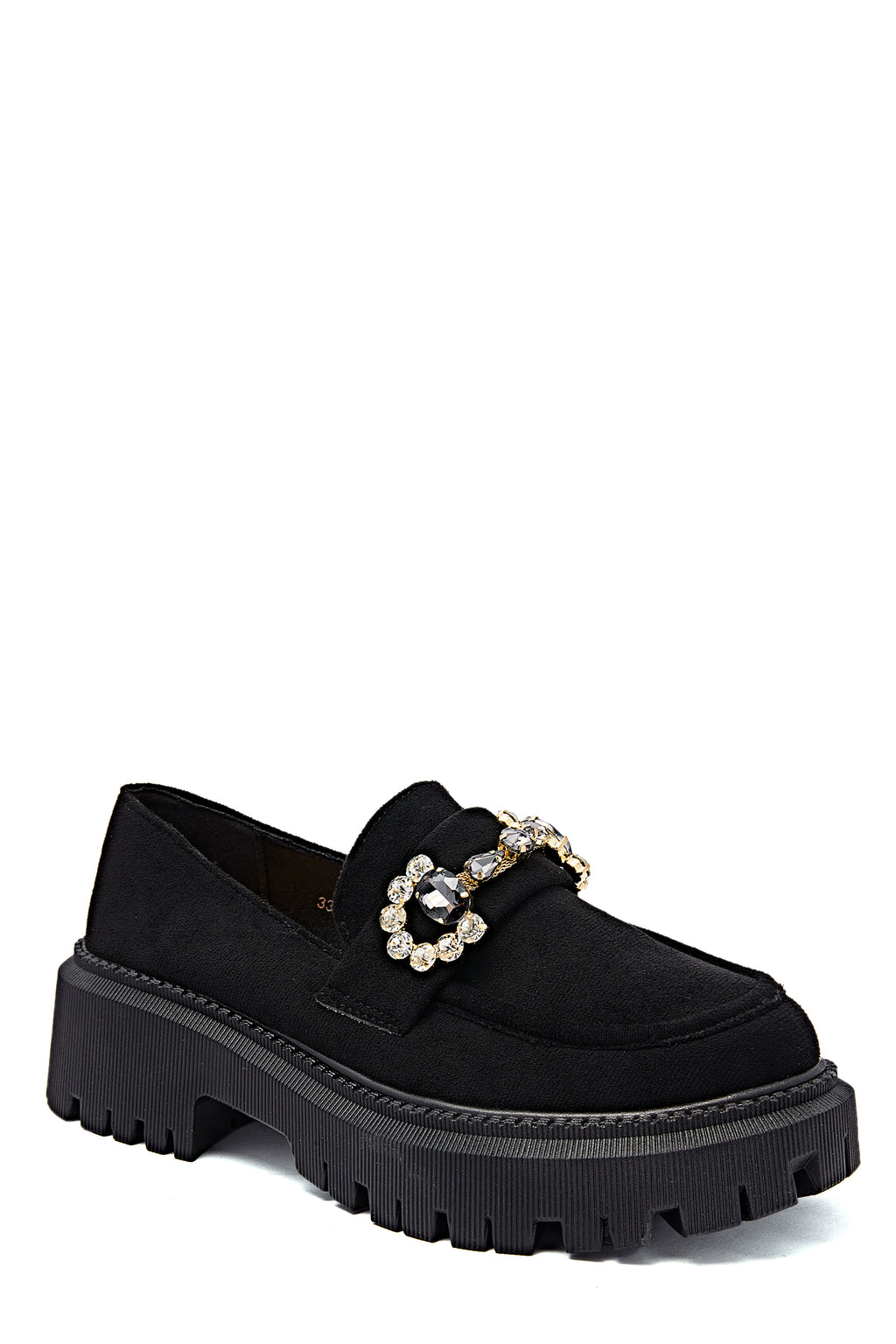 Mocassin noir en daim