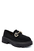 Mocassin noir en daim