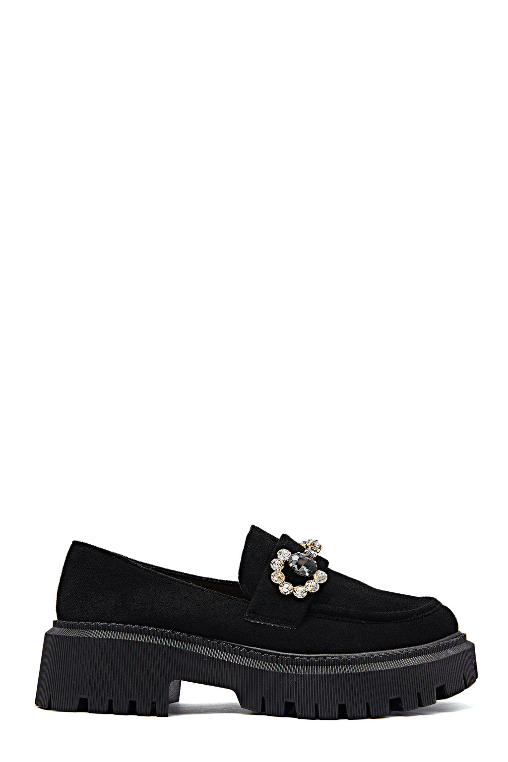 Mocassin noir en daim