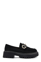 Mocassin noir en daim