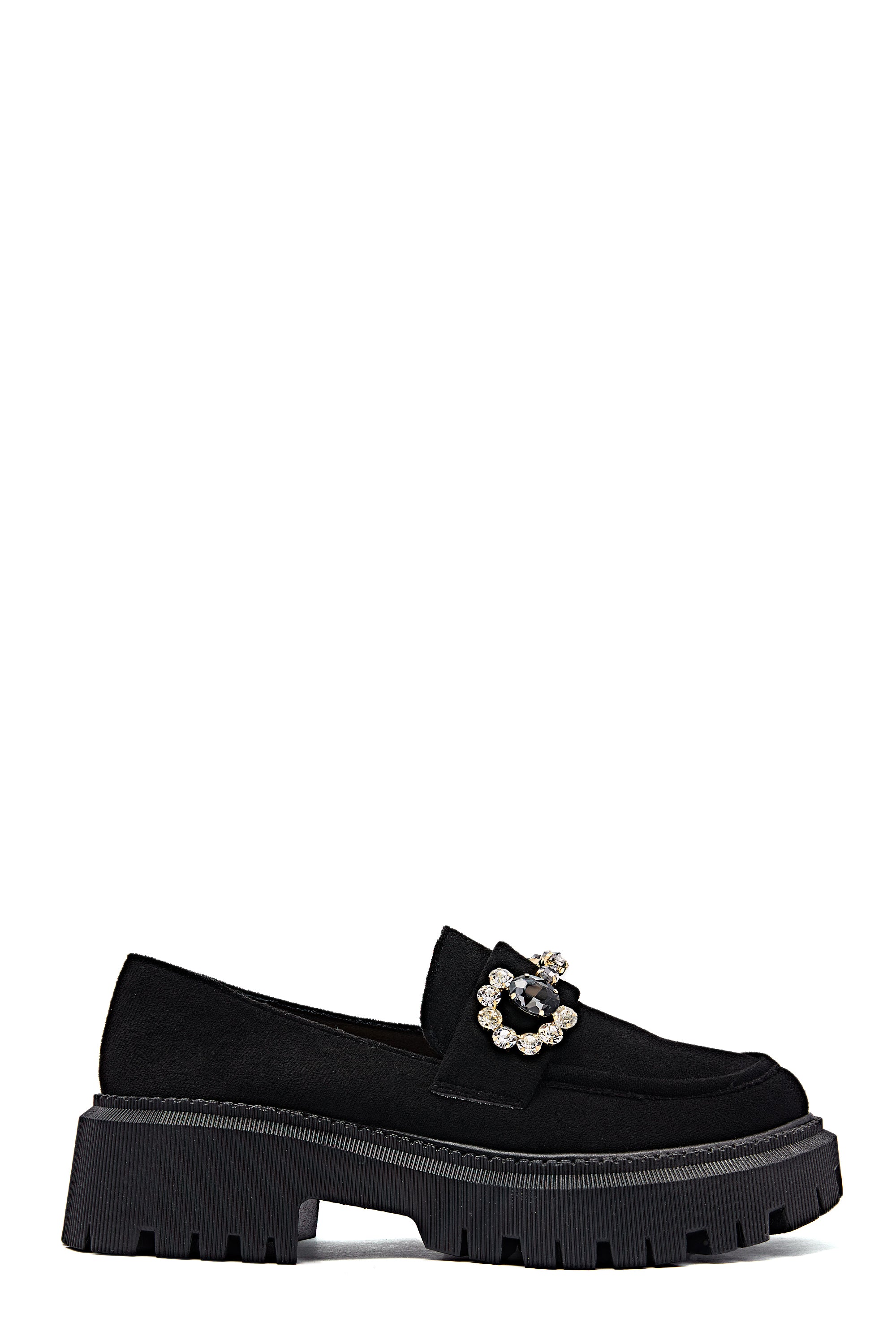 Mocassin noir en daim