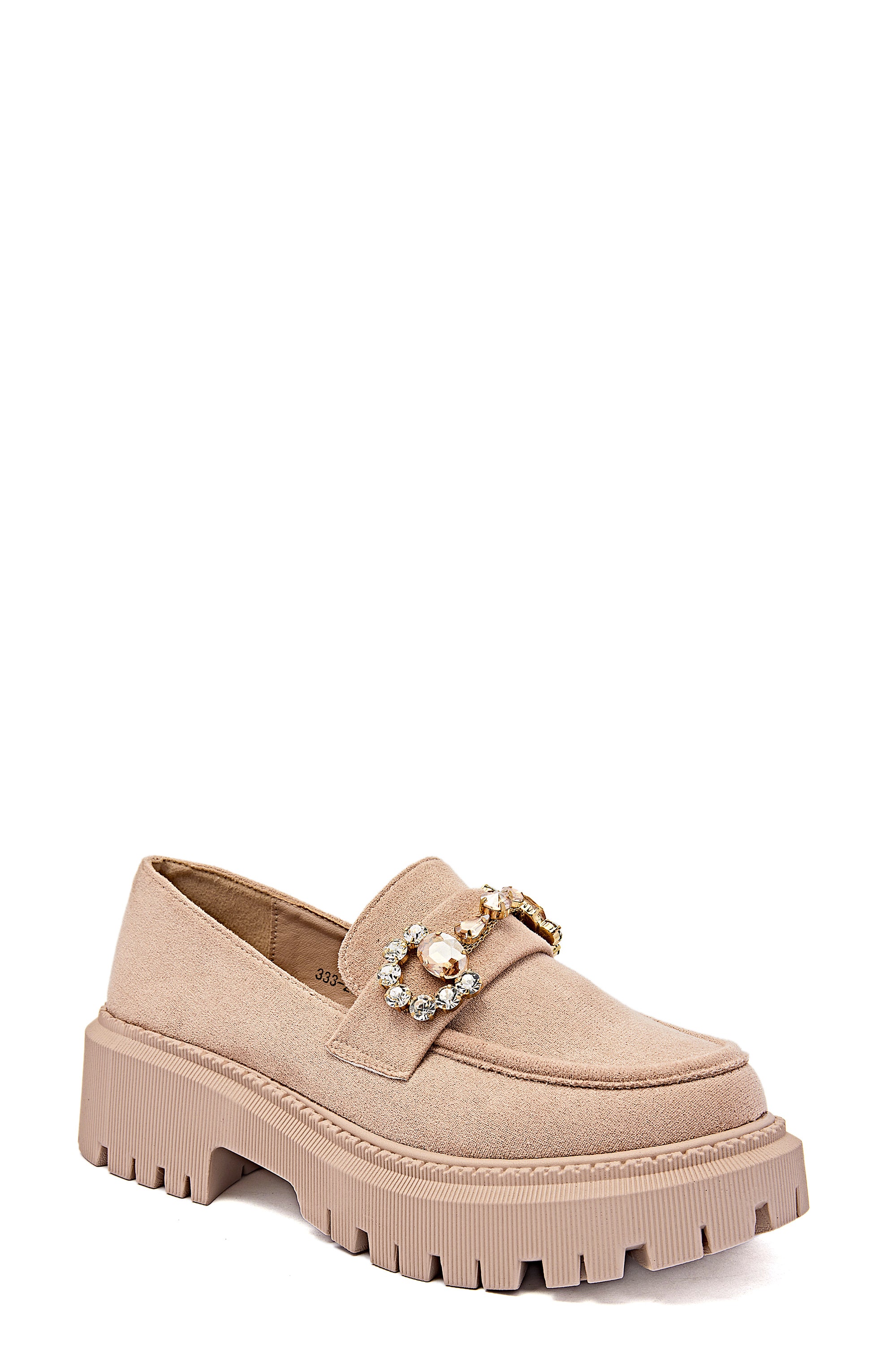 Mocassin beige en daim