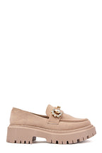 Mocassin beige en daim