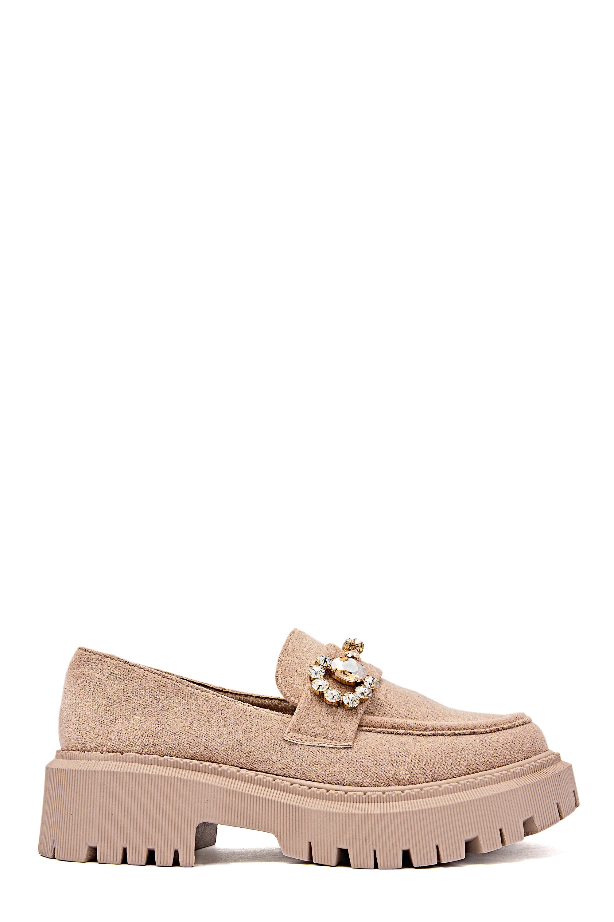 Mocassin beige en daim