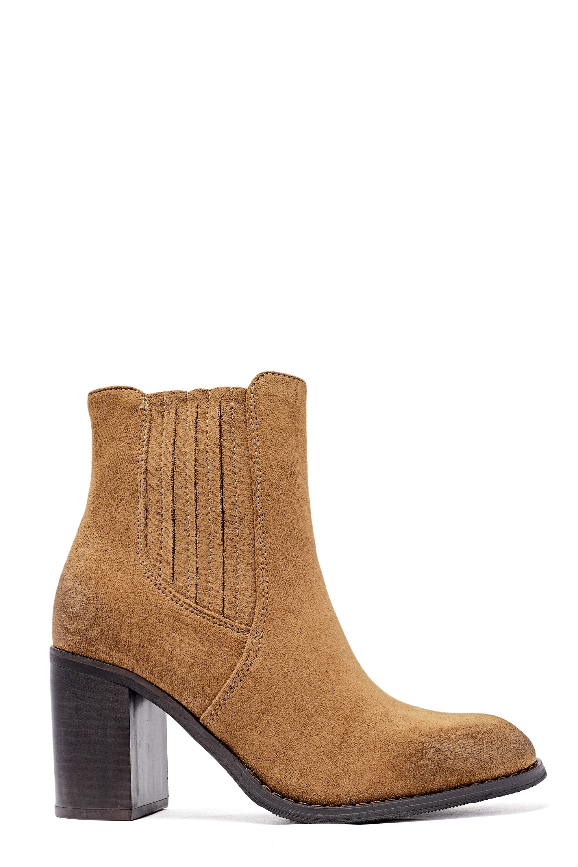 Bottine camel en daim