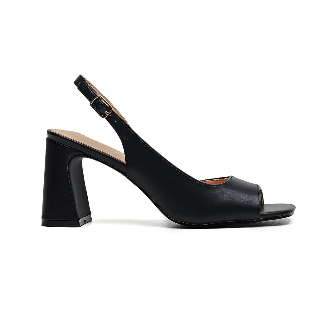 Sandales Slingback à Talon Bloc - Élégance Intemporelle