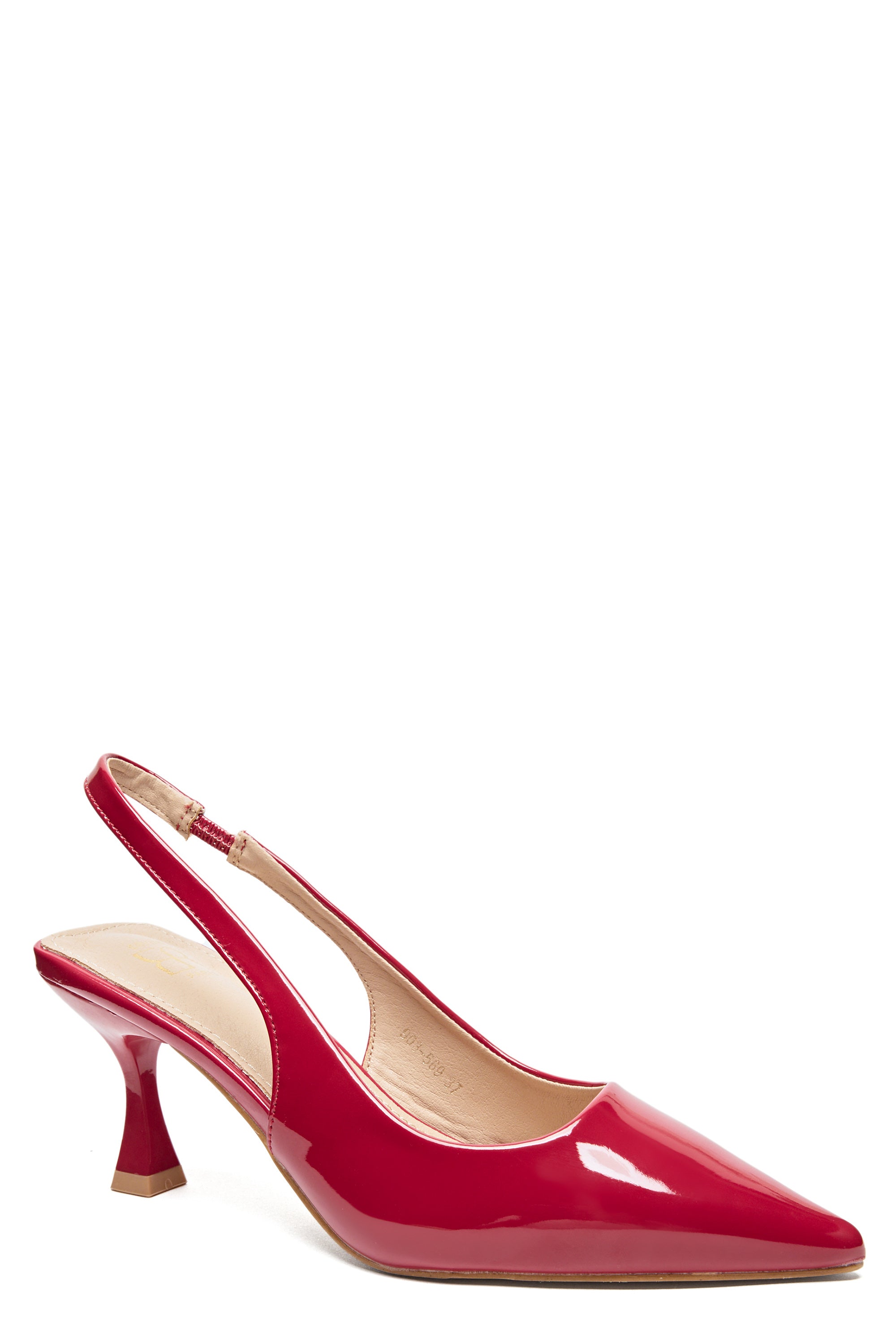 Slingback rouge vernis