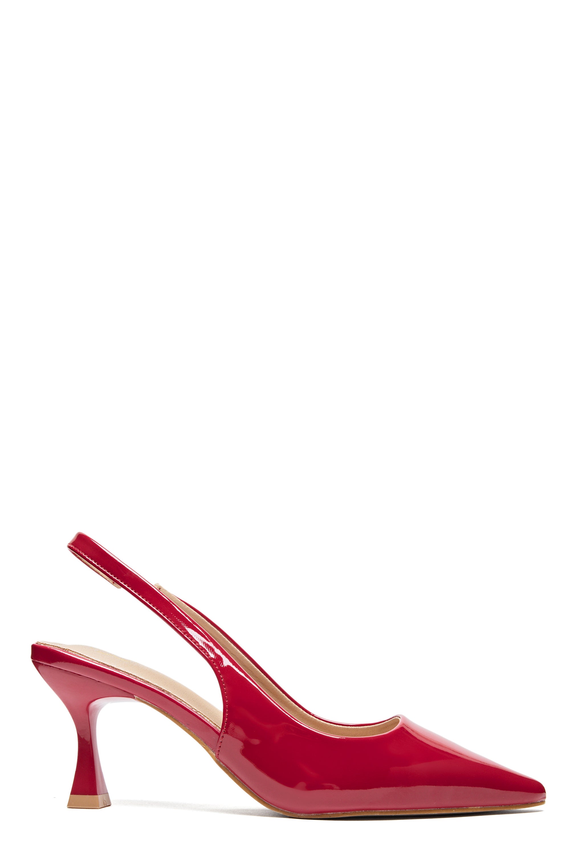 Slingback rouge vernis