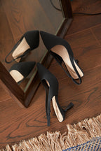 Slingback noir brillant