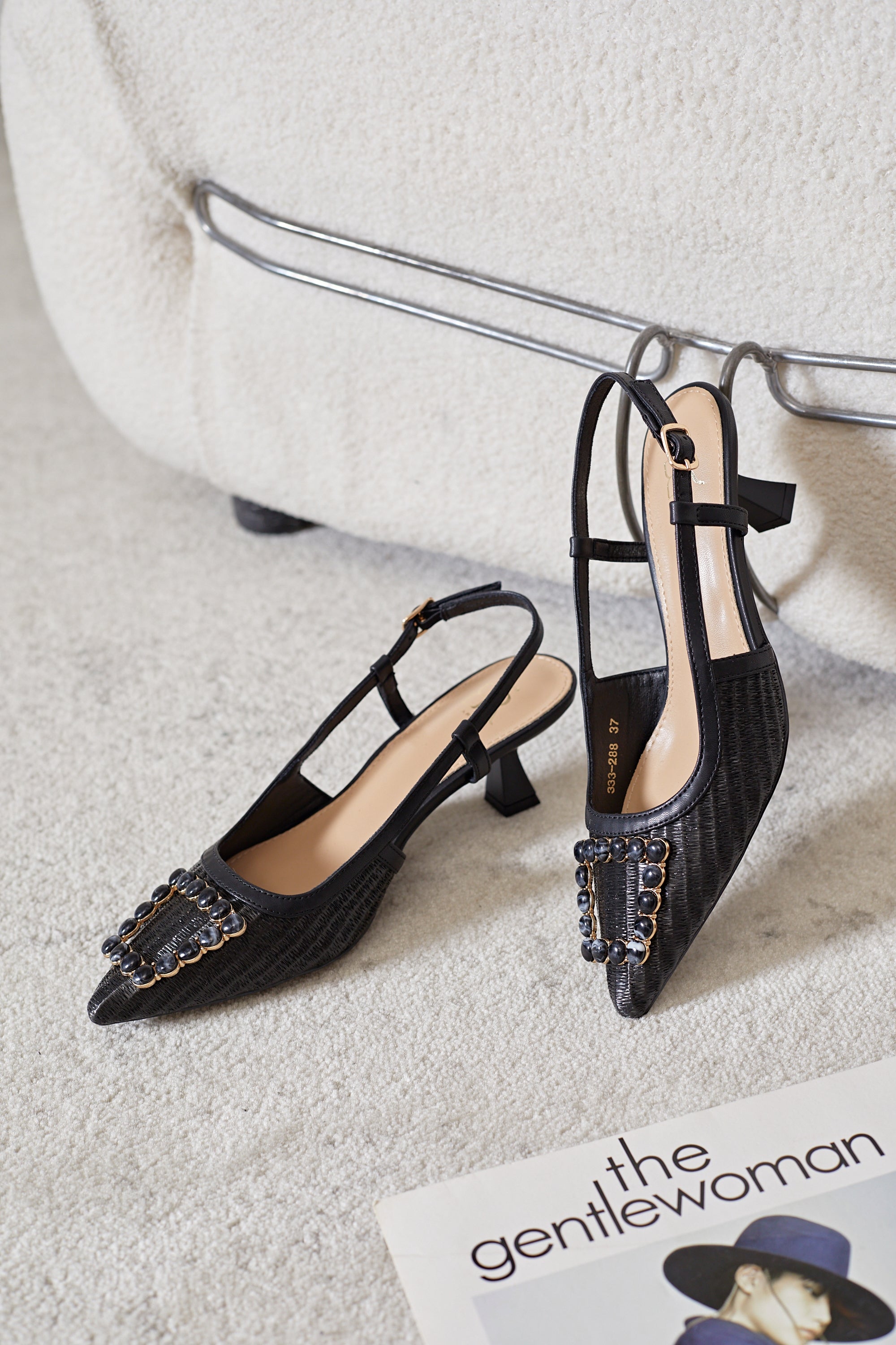 Escarpin slingback français à petit talon