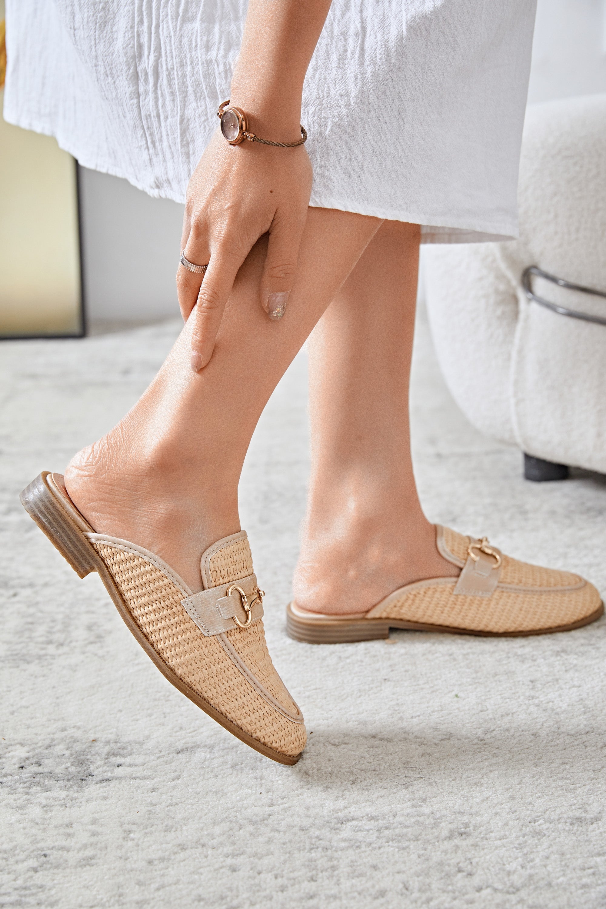 Mules au style raffiné et élégant