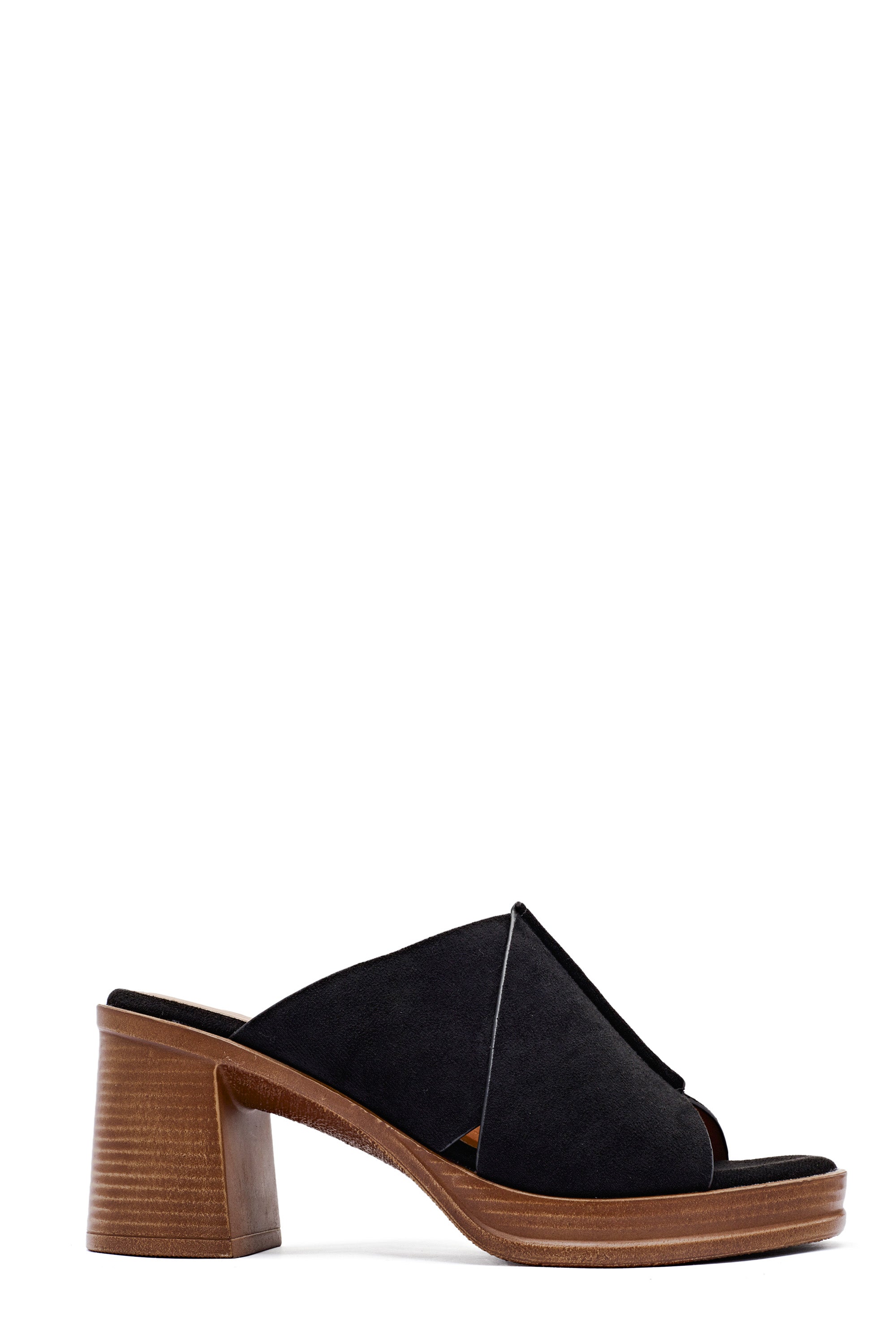 Mule a talon carré noir