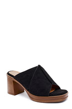 Mule a talon carré noir