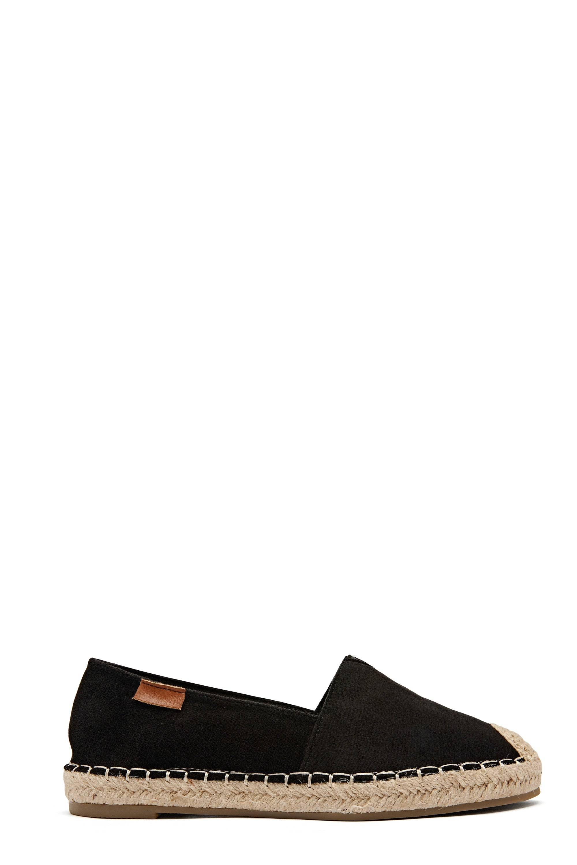 Espadrille noir élégante suédine