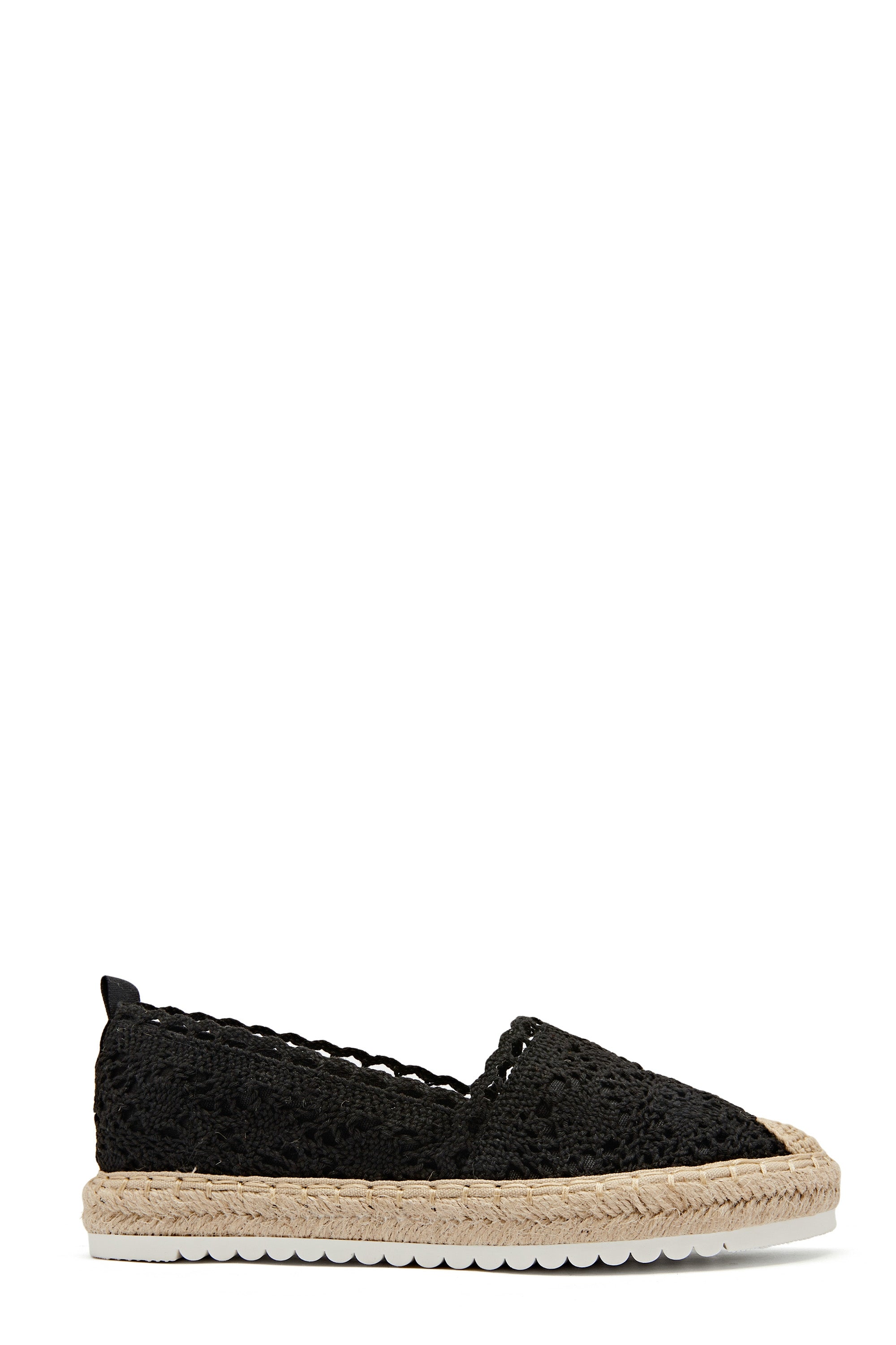 Espadrille noir chic en dentelle