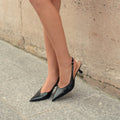 Escarpin slingback élégant a petit talon