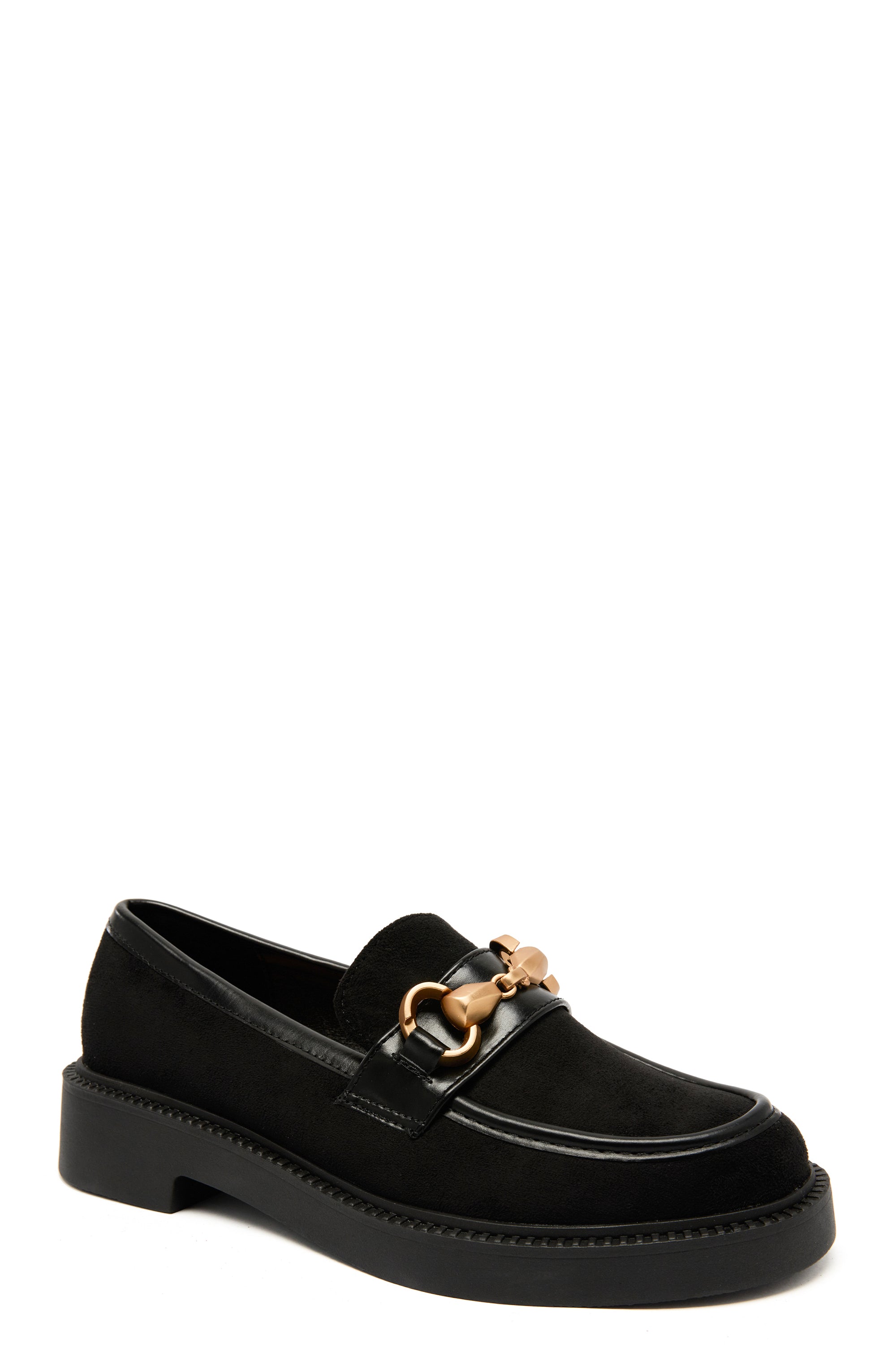 Mocassins en Daim avec Détail Métallique