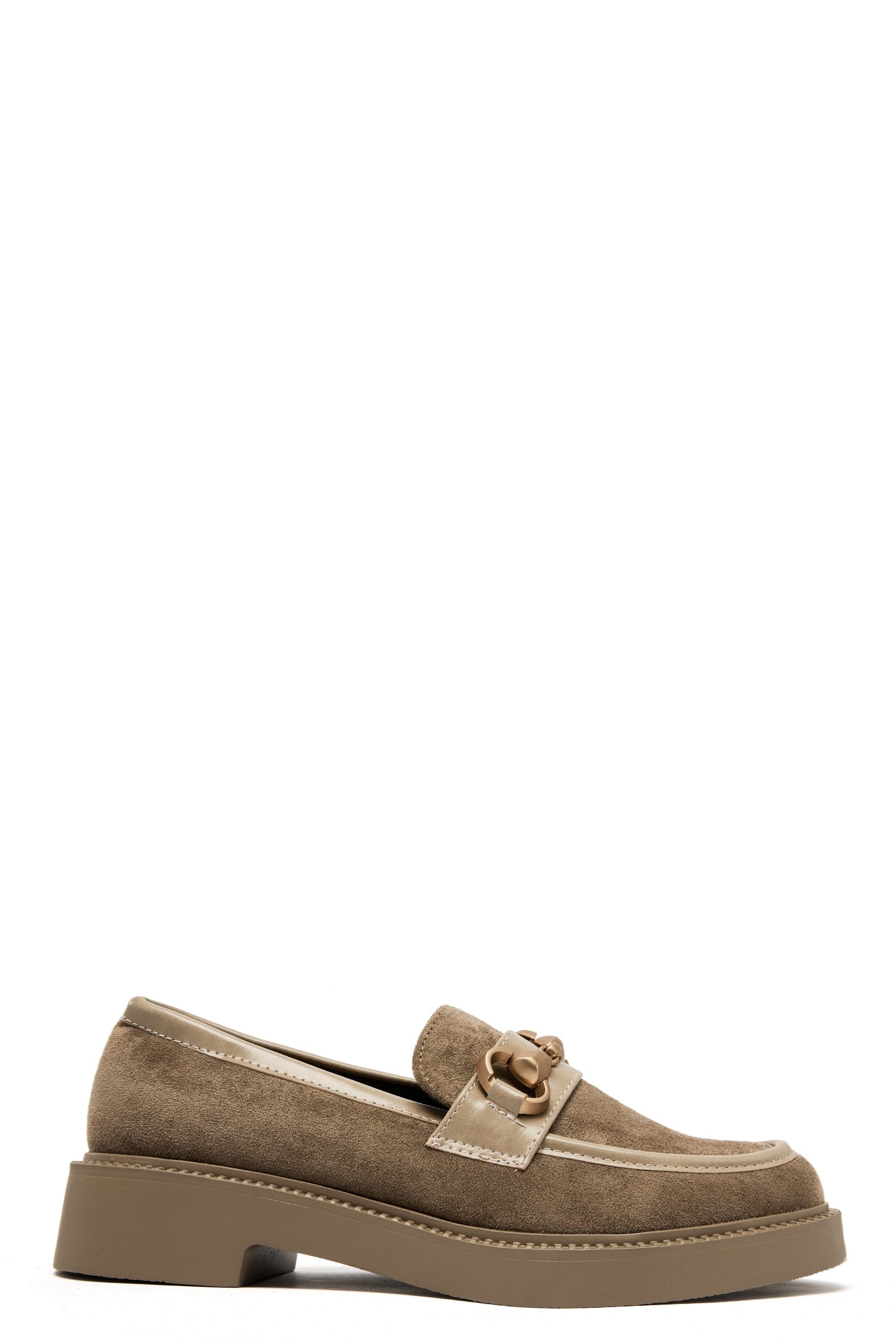Mocassins en Daim avec Détail Métallique