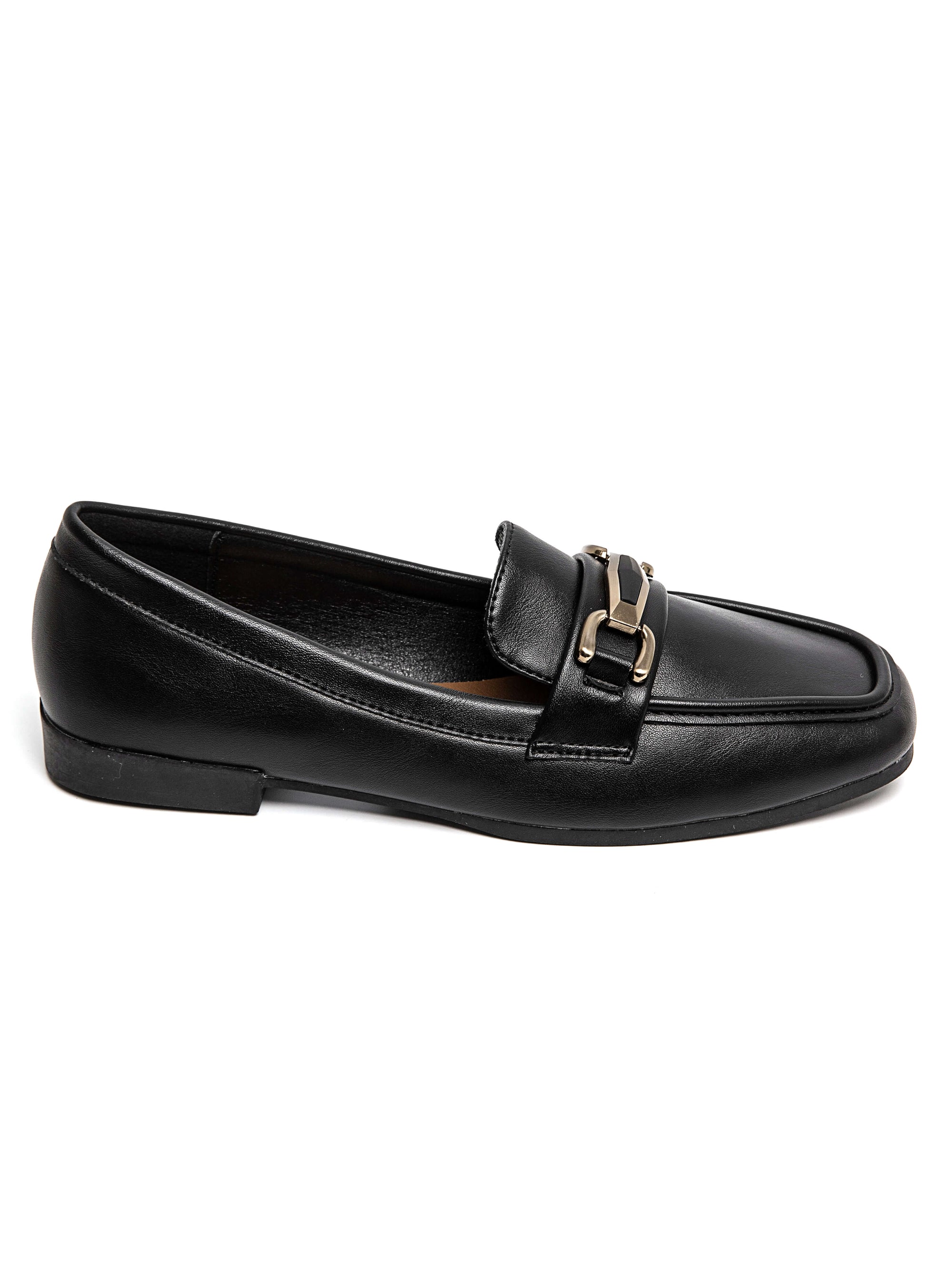 Mocassins en Simili Cuir avec Détail Métallique