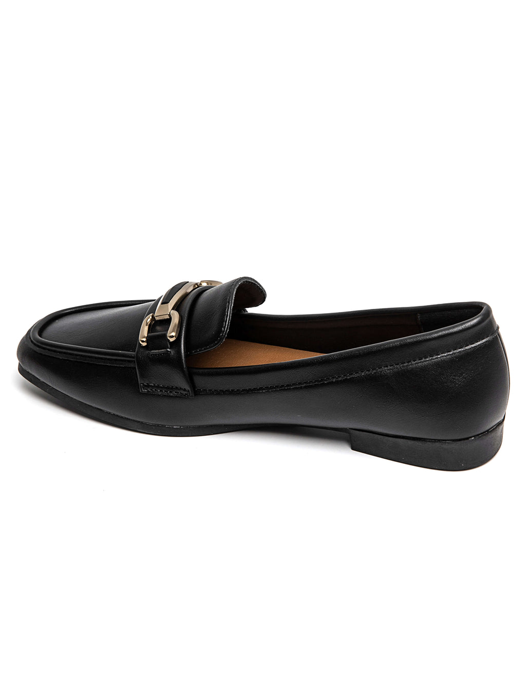 Mocassins en Simili Cuir avec Détail Métallique