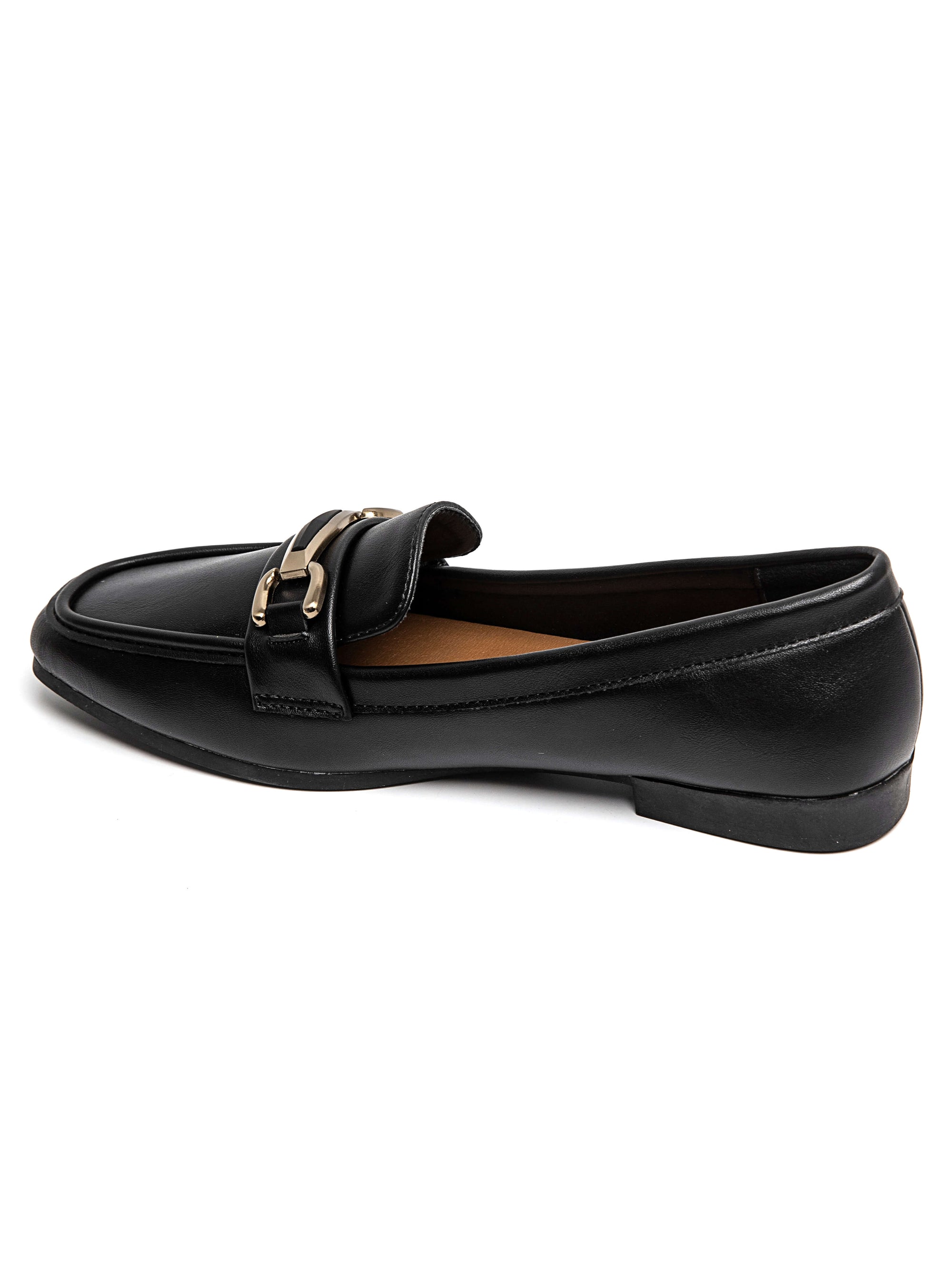 Mocassins en Simili Cuir avec Détail Métallique