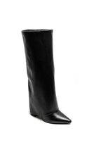 Botte Noire Tube à Talon Style Oversize