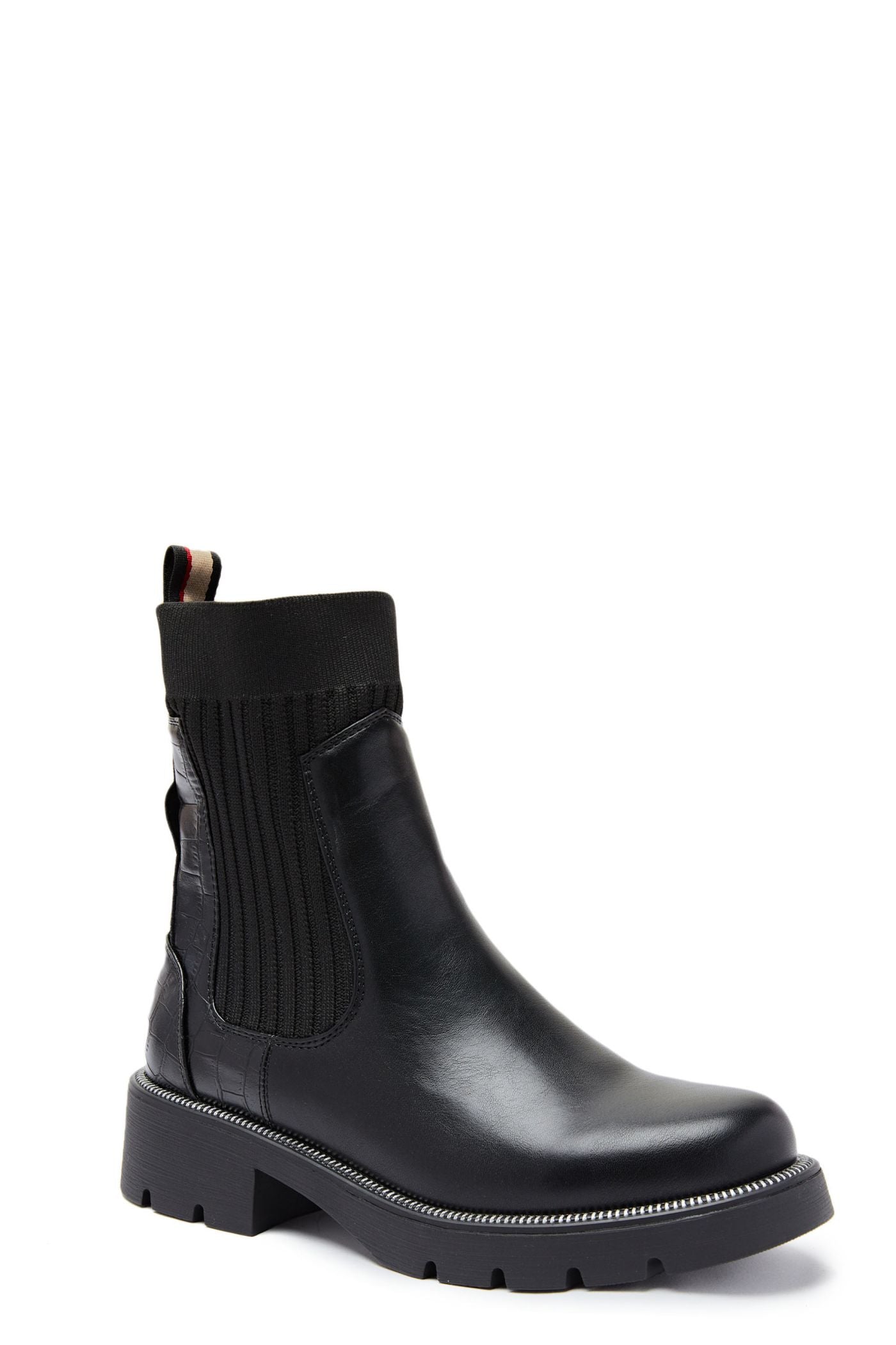 Bottines "Chaussettes" Hybrides – Noir et Texture Croco