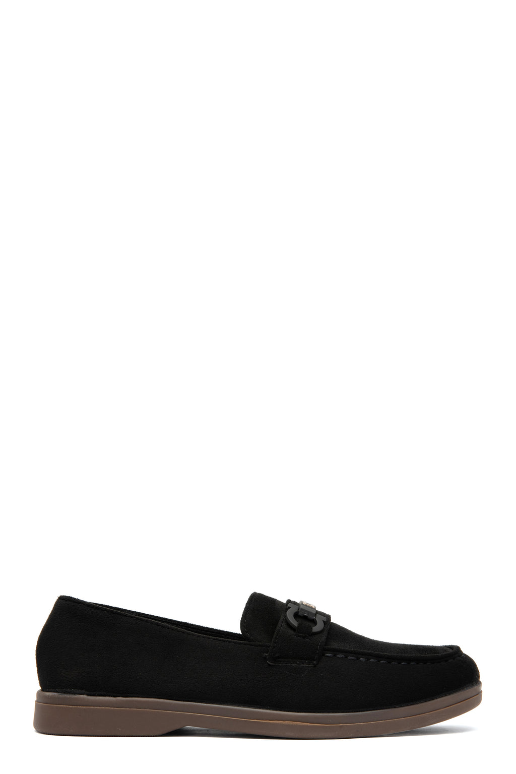 Mocassins en Daim Noir avec Détail Mors - Élégance Décontractée