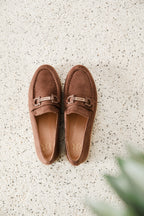 Mocassins en Daim Marron avec Détail Mors - Élégance Décontractée