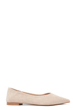 Ballerines Pointues en Daim Beige – Élégance Minimaliste