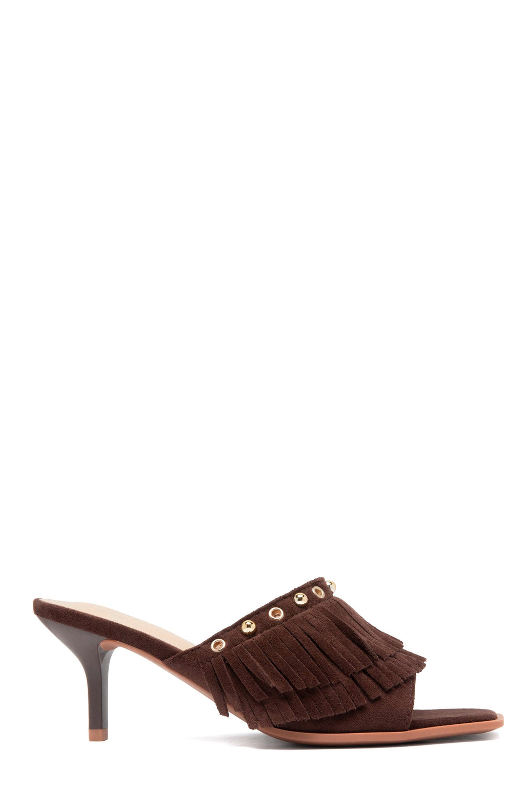 Mules à Talons Erynn Paris – Style Boho-Chic avec Franges et Œillets