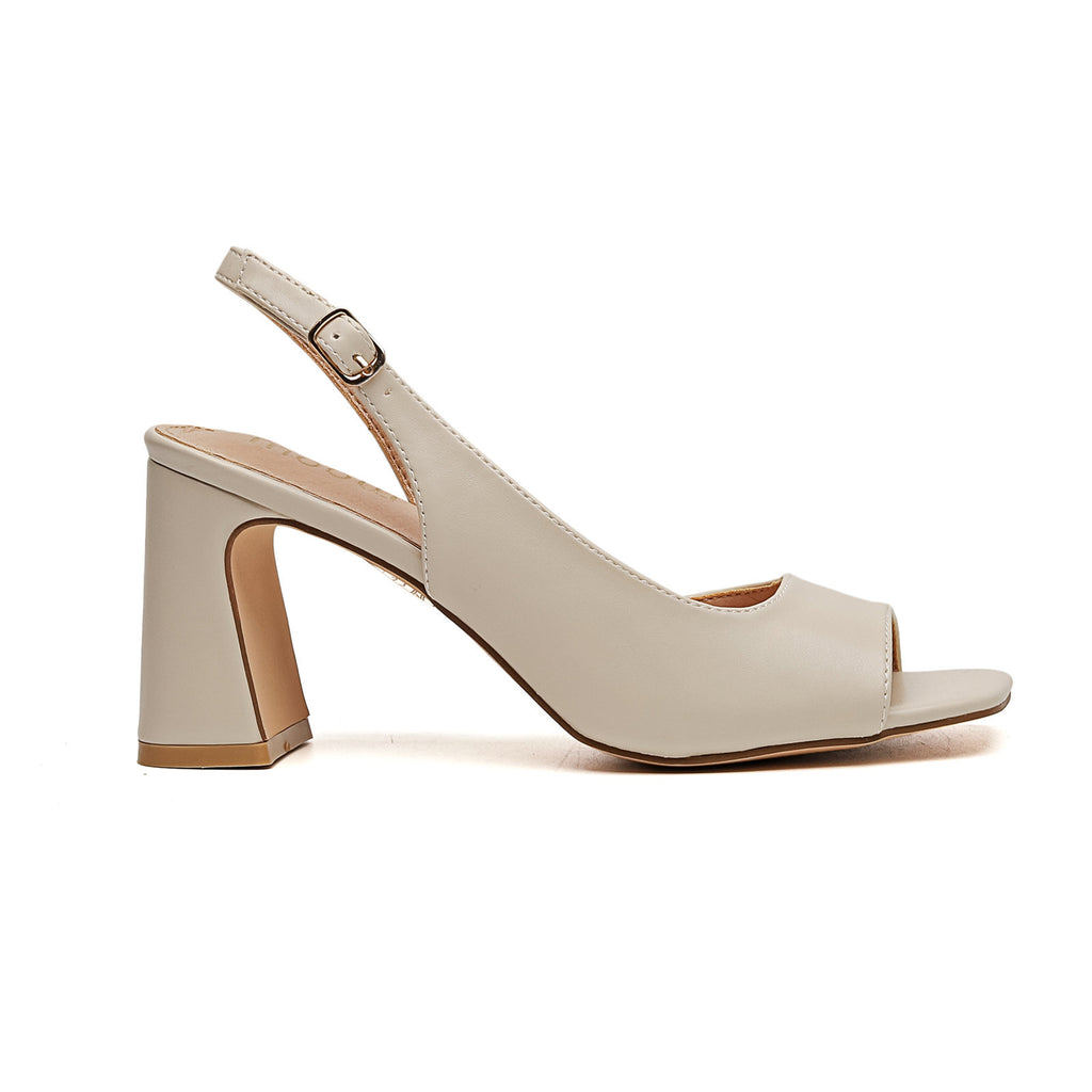 Sandales Slingback à Talon Bloc - Élégance Intemporelle