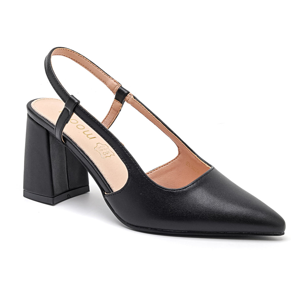 Escarpins Slingback à Talon Bloc – Élégance et Confort