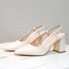 Escarpins Slingback à Talon Bloc – Élégance et Confort