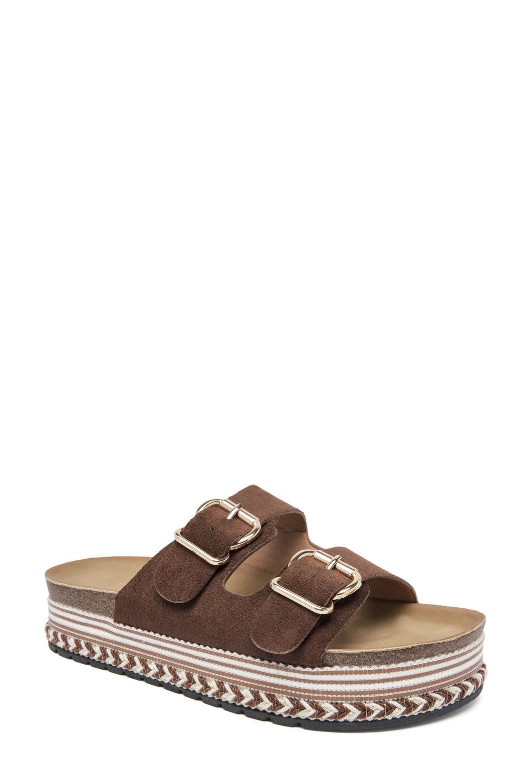 Sandales Plateformes à Double Boucle – Style Boho-Chic