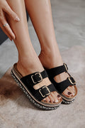 Sandales Plateformes à Double Boucle – Style Boho-Chic